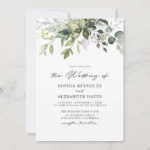 Klassieke Elegante Eucalyptusbladeren & Script Tro