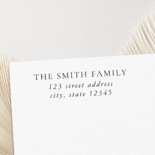 Klassieke Elegante Familienaam Retouradres Zelfinktende Stempel