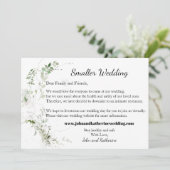 Klassieke elegante groene bladeren Kleinere bruilo Aankondiging (Staand voorkant)
