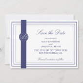 Klassieke elegante kalligrafie bruiloft save the date (Voorkant)