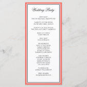 Klassieke Elegante Kalligrafie Script Bruiloft Kor Programma (Achterkant)