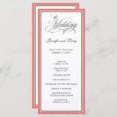 Klassieke Elegante Kalligrafie Script Bruiloft Kor Programma (Voorkant / Achterkant)