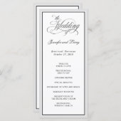 Klassieke Elegante Kalligrafie Script Bruiloft Programma (Voorkant / Achterkant)