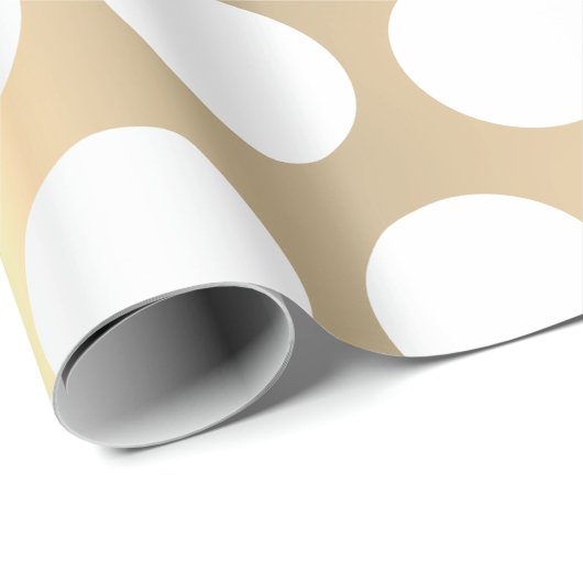 Klassieke elegante kerstgouden witte poolvlekken cadeaupapier (Rol Hoek)