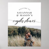 Klassieke Elegante Koppels Douche Fototeken Poster (Voorkant)