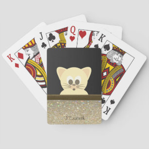 Klassieke Elegante Kute Kat,Zwart Pokerkaarten