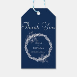 Klassieke Elegante Marine Blauwe bruiloft Cadeaulabel