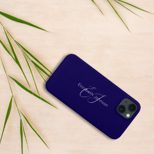 Klassieke elegante minimalistische naam aangepast iPhone 13 hoesje