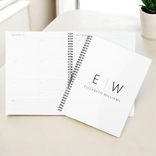 Klassieke Elegante Moderne Minimalistische Monogra Planner