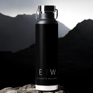 Klassieke Elegante Moderne Minimalistische Monogra Waterfles