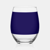 Klassieke elegante naam Aangepast blauw en wit Wijnglas Zonder Voet (Achterkant)