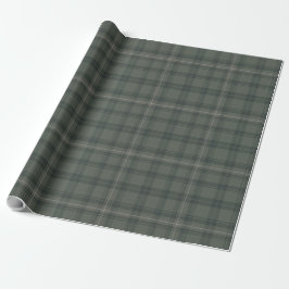 Klassieke Elegante Olijfgroene Tartan Plaid Gift W Cadeaupapier
