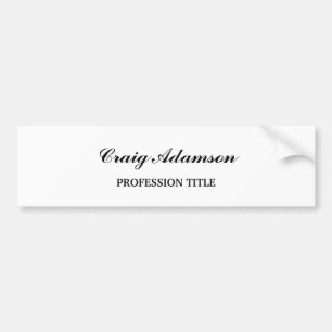 Klassieke elegante platte eenvoudige minimalist bumpersticker