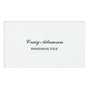 Klassieke elegante platte eenvoudige minimalist naambadge