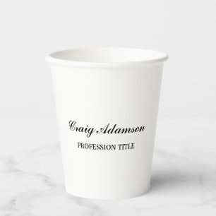 Klassieke elegante platte eenvoudige minimalist papieren bekers
