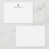 Klassieke, elegante professionele thin border note notitiekaartje (Voorkant / Achterkant)