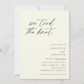 Klassieke elegante receptie alleen elegante wedden kaart (Voorkant)