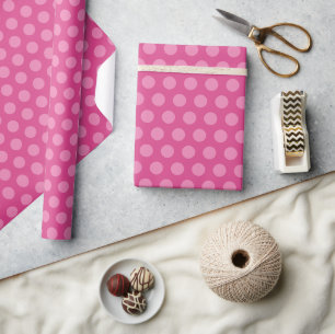 Klassieke Elegante Roze Stippen Template Cadeaupapier
