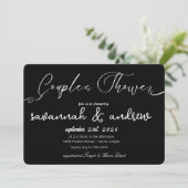 Klassieke Elegante Script Koppel Shower Uitnodigin Kaart (Staand voorkant)