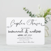 Klassieke Elegante Script Koppels Bruiloft Uitnodi Kaart (Staand voorkant)