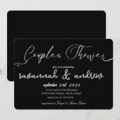 Klassieke Elegante Script Koppels Bruiloft Uitnodi Kaart (Voorkant / Achterkant)