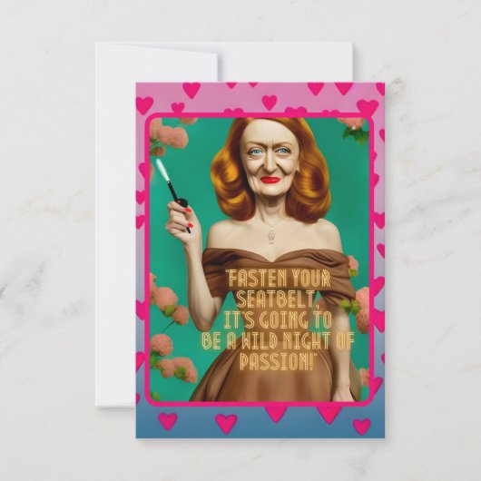 Klassieke Elegante Script | Mooie Vrouw Grappig Ci Kaart (Voorkant)