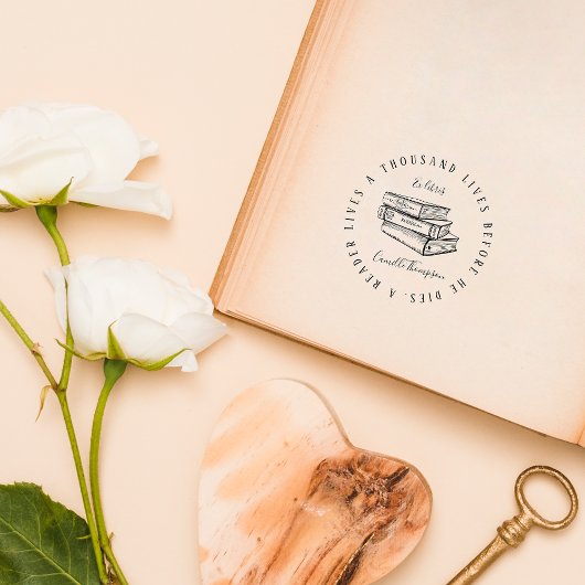 Klassieke Elegante Script Ronde Aangepaste Boek Bo Zelfinktende Stempel