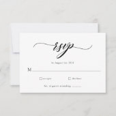 Klassieke Elegante Script Trouw RSVP Kaart (Voorkant)