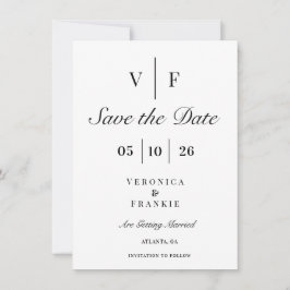 Klassieke Elegante Trouwdag Bewaar de Datum Save The Date