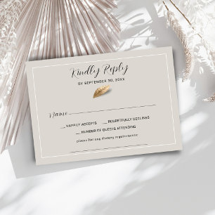 Klassieke & Elegante Trouwdag RSVP Kaartje