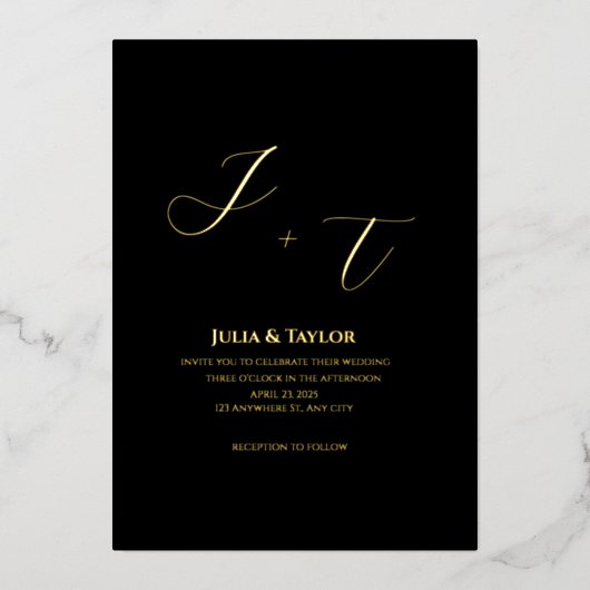 Klassieke Elegante Uitnodiging (Voorkant)