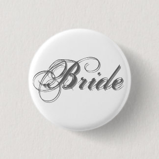 Klassieke, elegante witte en grijze bridknop ronde button 3,2 cm