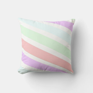 Klassieke, elegante, zachte pastelkleuren strepen kussen