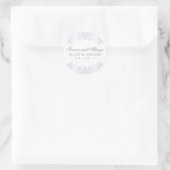 Klassieke Elegante Zilveren Monogram Favor Ronde Sticker (Tas)