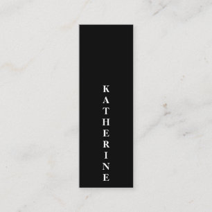 Klassieke elegante zwart wit minimalistische foto mini visitekaartje