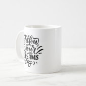 Klassieke Elegante Zwarte Letter Artistiek Decorat Koffiemok (Voorkant links)