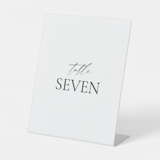 Klassieke elegante zwarte witte bruiloft Tafelnumm Reclamebord Met Voetstuk