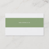 Klassieke elegantie Bleek groen en wit Visitekaartje (Achterkant)