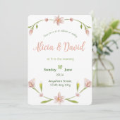Klassieke Elegantie bruiloft uitnodiging (Staand voorkant)