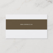 Klassieke elegantie bruin en wit visitekaartje (Achterkant)