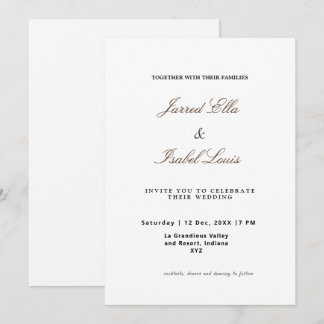 Klassieke elegantie met eenvoudig script kaart