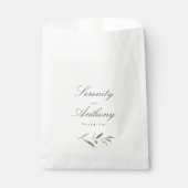 Klassieke elegantie script Simple Greenery Wedding Bedankzakje (Voorkant)