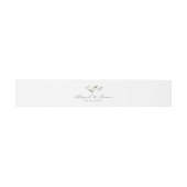 Klassieke elegantie script Simple Greenery Wedding Uitnodigingen Wikkel (Vlak)