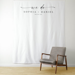 Klassieke Elegantie We Do Trouw Achtergrond Banner Wandkleed