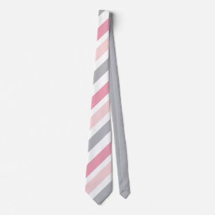 Klassieke Elegantie Zachte Pastel Roze Grijze Stre Stropdas