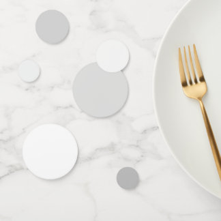 Klassieke Elegantie Zilver naar Witte Genade Tafel Confetti