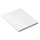 Klassieke elegantiemonogram, gepersonaliseerde sch notitieblok (Schuin)