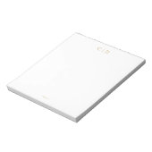 Klassieke elegantiemonogram, gepersonaliseerde sch notitieblok (Gedraaid)