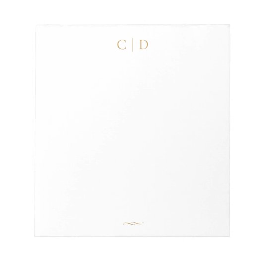Klassieke elegantiemonogram, gepersonaliseerde sch notitieblok (Voorkant)