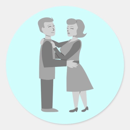 Klassieke Embrace Ronde Sticker (Voorkant)